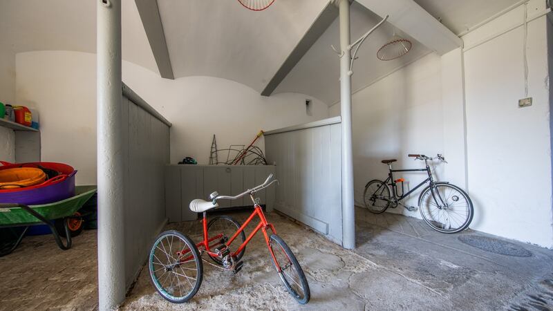 Original stables used for parking bikes