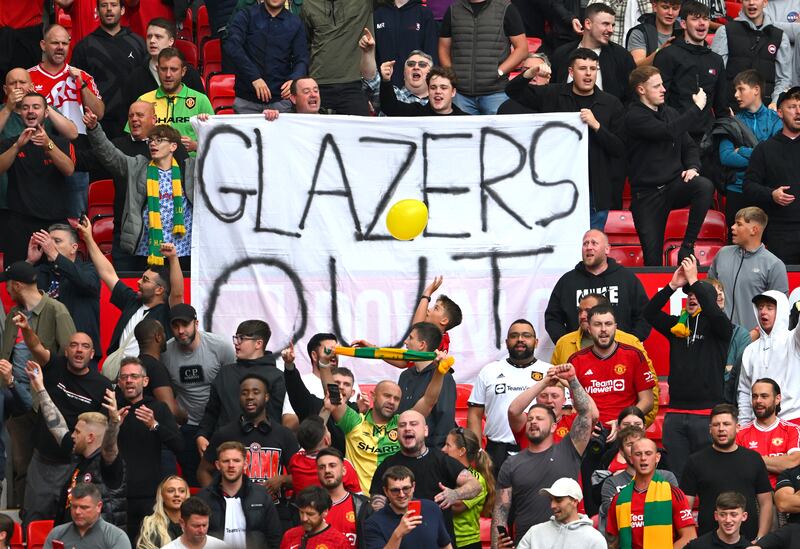 Manchester United fans protest over the Glazers' ownership of the club. Photograph: Stu Forster/Getty Images