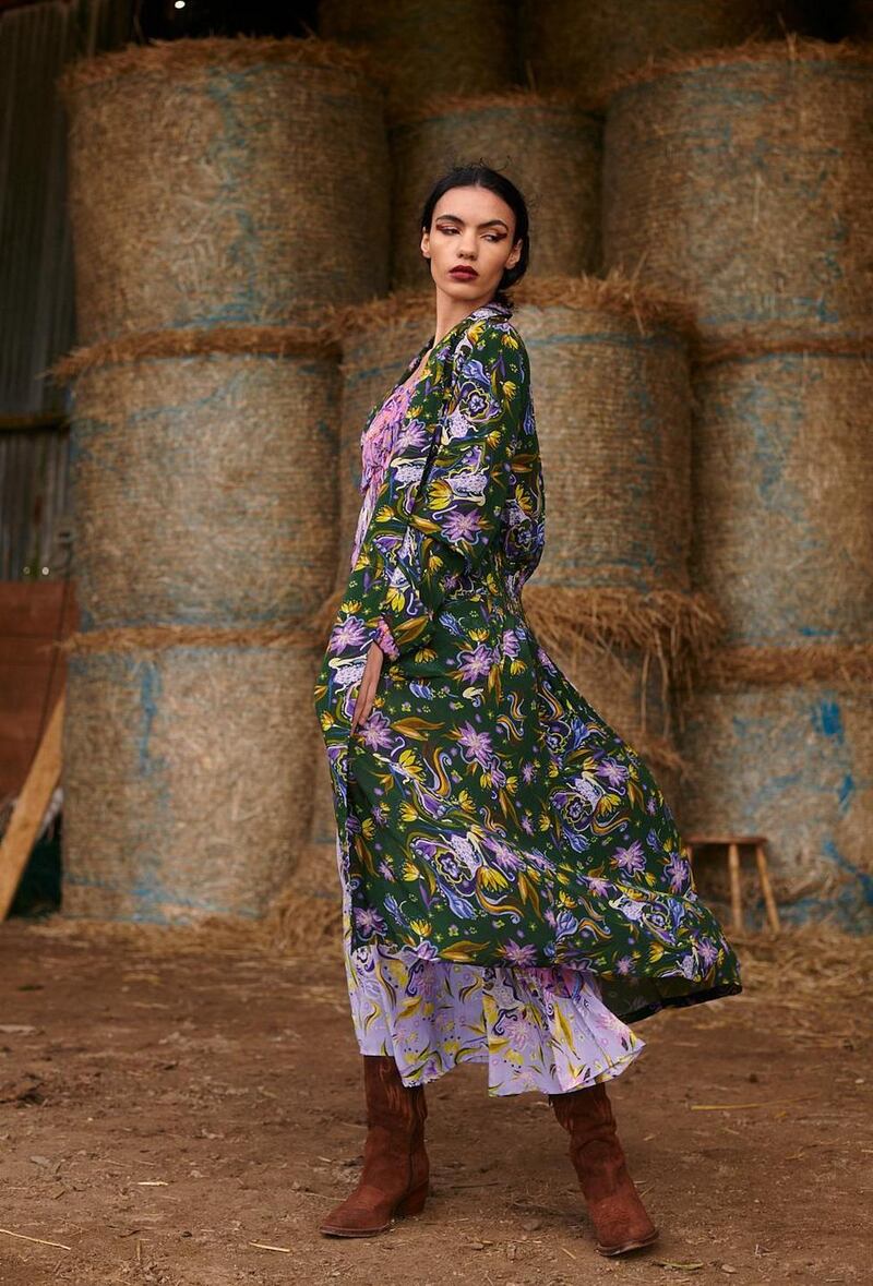 The Elle kimono dress by Faye Rochford made from deadstock €279 feri.ie