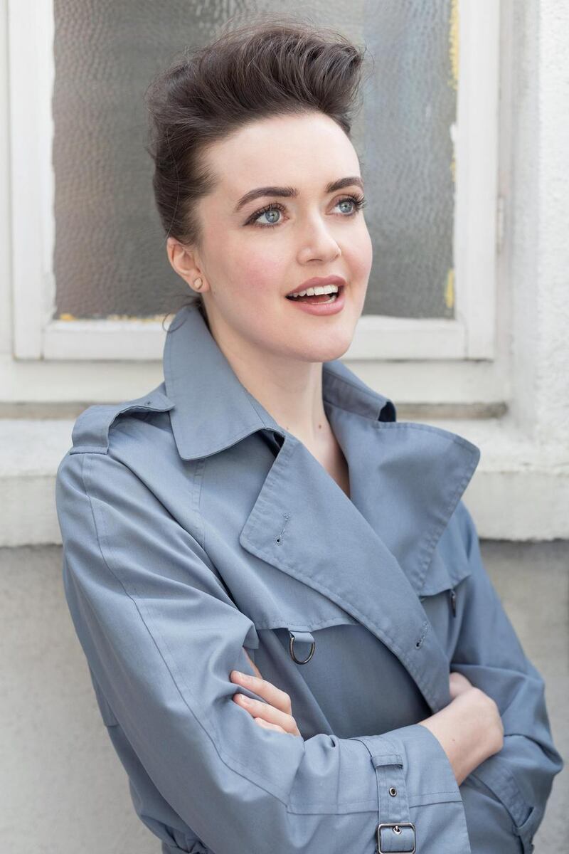 Blue trenchcoat, a gift from a German actress friend. Pic Pearl Phelan