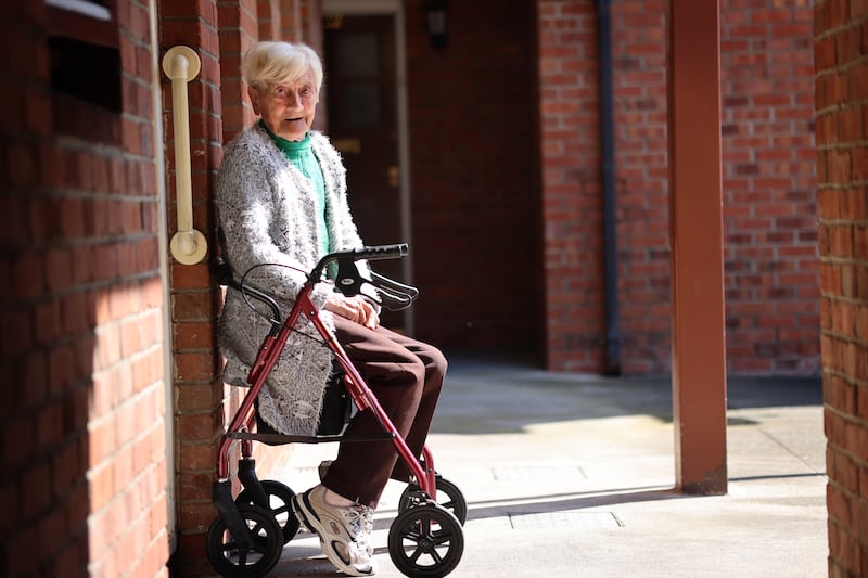 Robinson's Court resident Sarah Cullen.
Photograph: Dara Mac Dónaill