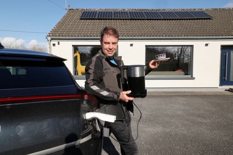 Garrett Fox outside his home in Claregalway, Co Galway. Photograph: Alan Betson