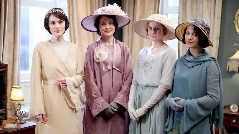 Michelle Dockery and Elizabeth McGovern (left) with Laura Carmichael and Tuppence Middleton in Downton Abbey