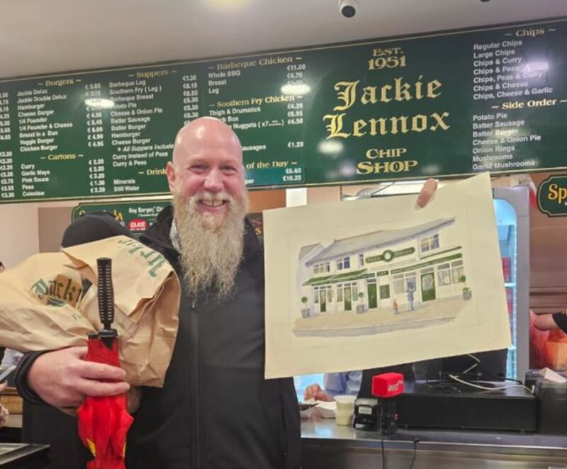 David Lavelle who traveled from Denmark to Cork for a last supper in Lennox's. Photograph: Courtesy Red FM