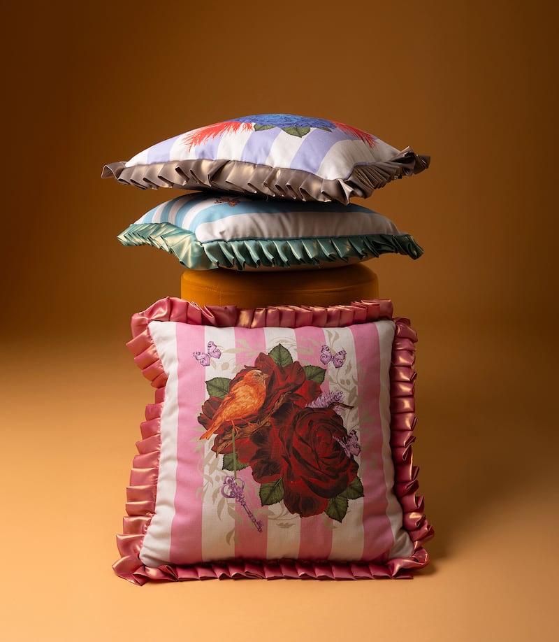 Cushions based on Georgina O'Hanlon's illustrations