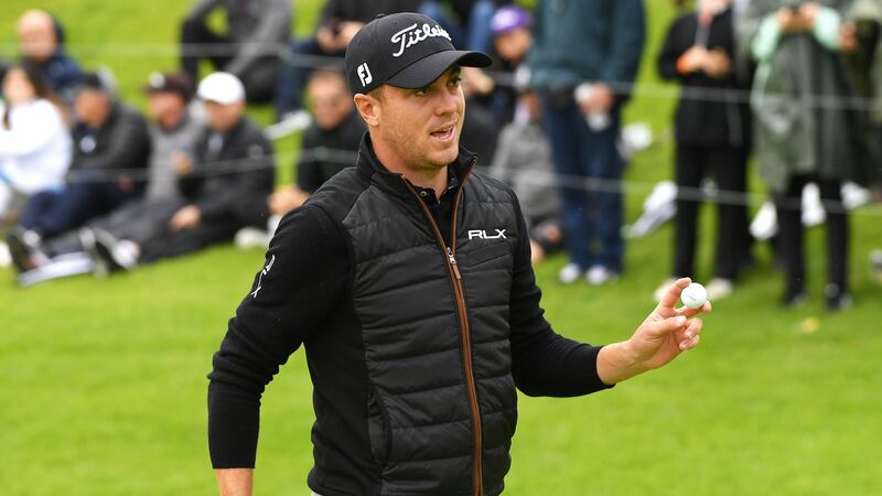 Justin Thomas shares the lead in California. Photograph: Harry How/Getty