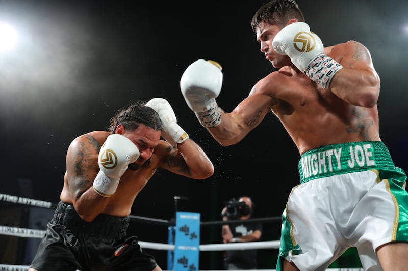 Joe Ward in action against Marco Delgado. Photograph: Tom Hogan/Inpho