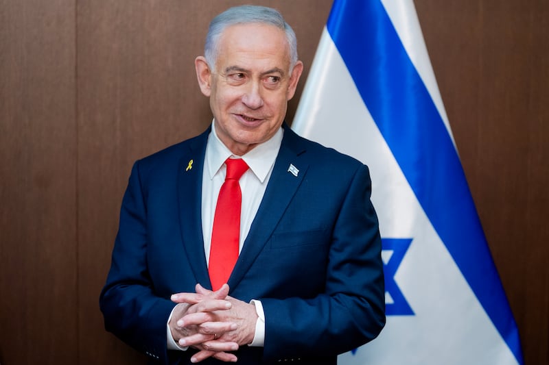 Israel's prime minister Binyamin Netanyahu. Photograph: Nathan Howard/The New York Times
                      