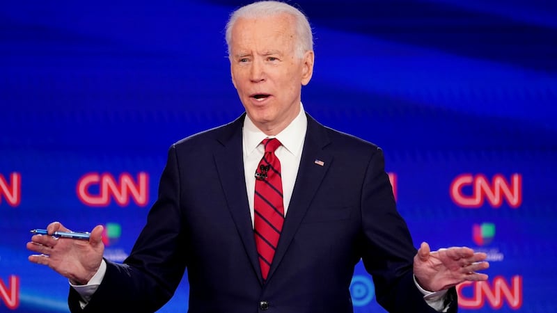 Joe Biden  is known for being sometimes warmly, sometimes inappropriately, hands-on with men and women. What Reade accuses him of is a crime and seems completely out of character.  Photograph: Reuters/Kevin Lamarque