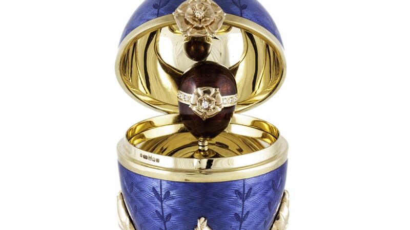 Faberge Egg:  fetched €6,500 at  O’Reillys Fine Jewellery Sale