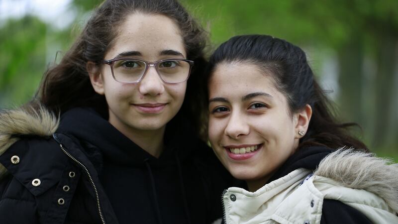 Rama Harrak (left) and Alma Harrak left Damascus in 2016. Photograph: Nick Bradshaw/The Irish Times