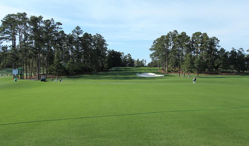 The eighth also plays uphill, leaving a blind second shot.