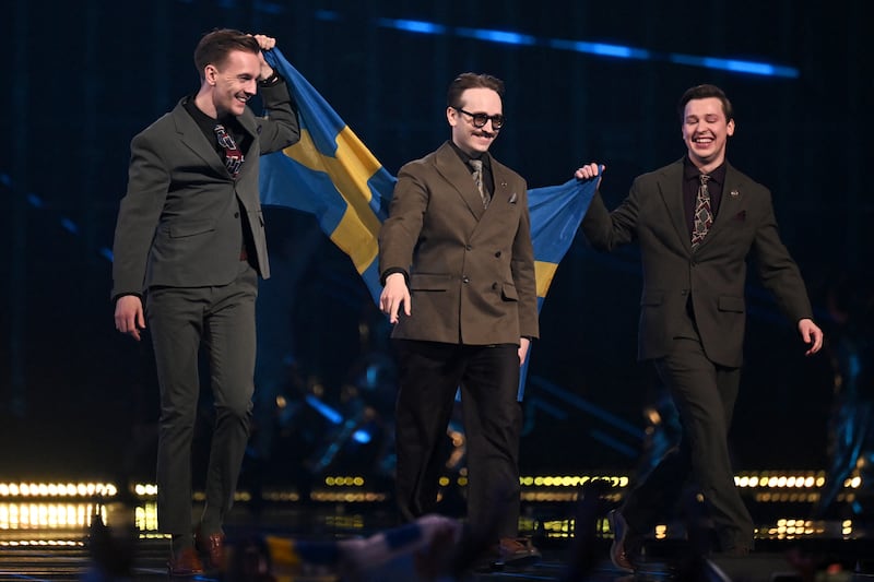 Finnish Group KAJ representing Sweden with the song Bara Bada Bastu were among the favourites to lift the prize in Basel. Photograph: Getty Images