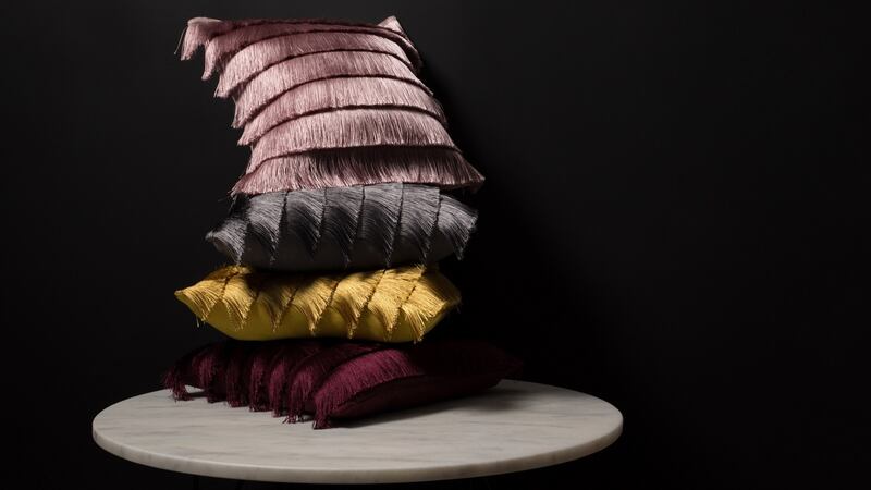 Fringed cushions, the Gatsby, €30 each at Harvey Norman.