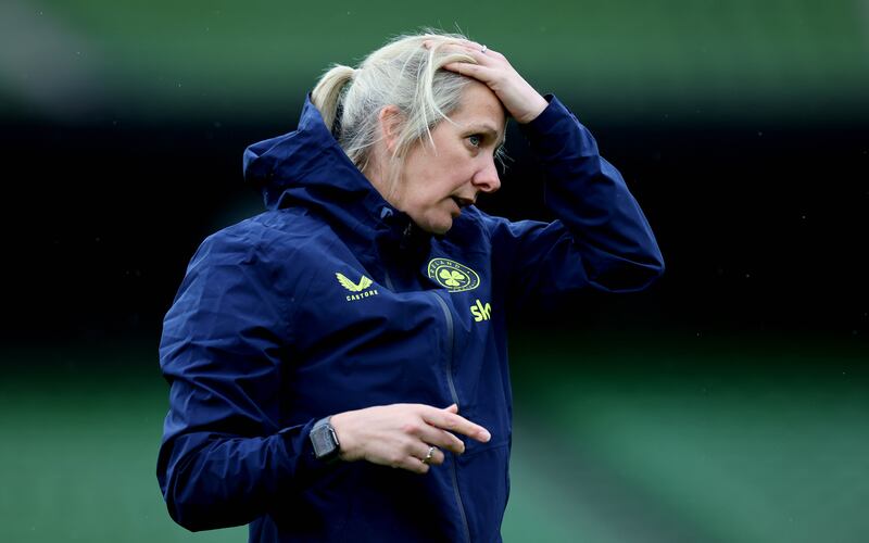 Ireland head Coach Carla Ward has made no secret of Katie McCabe's importance to the team. Photograph: Ryan Byrne/Inpho