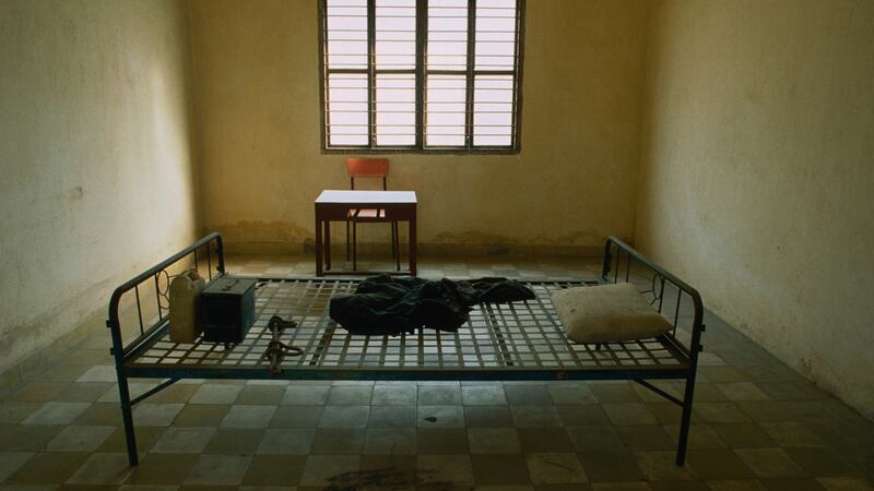 In the words of one of Saddam Hussein’s former torturers: ‘You can always make someone talk . . . The problem is what they say’. Above, one of the torture rooms as it was found in 1979 at the infaTuol Sleng Museum in Phnom Penh, Cambodia