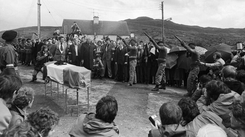 The funeral of hunger striker Raymond McCreesh in May 1981 in Camlough. Photograph: Pat Langan