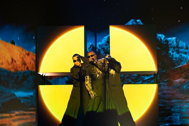 Ukraine's Eurovision 2023 entry Heart of Steel by Tvorchi. Photograph: Chloe Hashemi/EBU
