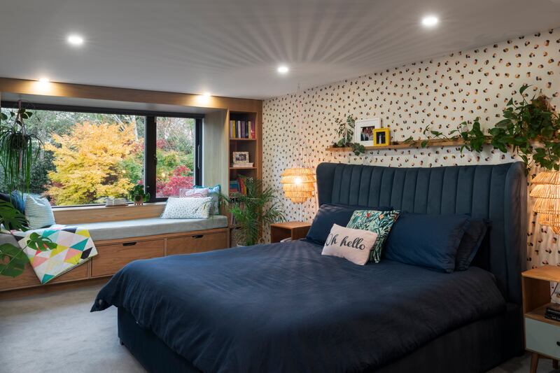Bedroom with feature window seat