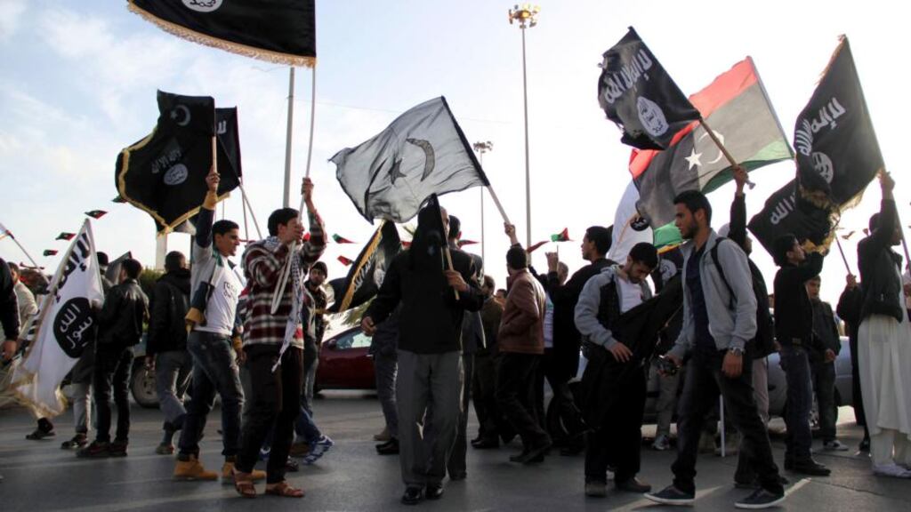 Benghazi, Libya's second biggest city, has seen frequent bouts of violence in recent months. Pictured are protesters demonstrating during a pro-federalism rally in the city earlier this month. Photograph: Reuters
