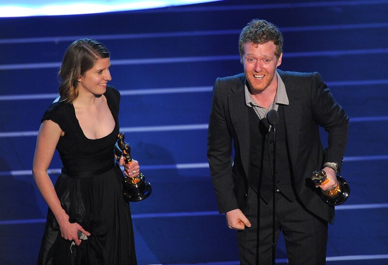 Glen Hansard and Markéta Irglová at the Oscars in 2008 in Los Angeles. Photograph: Michael Caulfield/WireImage