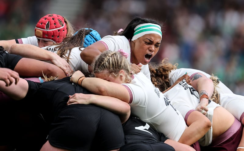 Ireland's Eimear Corri-Fallon in a scrum. Photograph: Dan Sheridan/Inpho