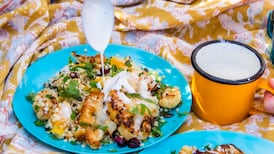 Charred cauliflower and orange salad