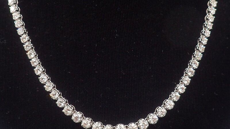 Diamond line necklace €13,000–€15,000, John Weldon, Temple Bar