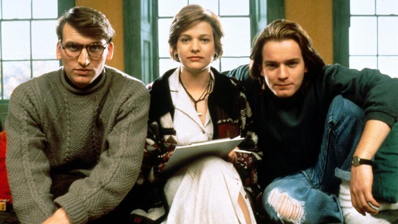 Eccleston with Kerry Fox and Ewan McGregor in Shallow Grave. Photograph: Channel 4