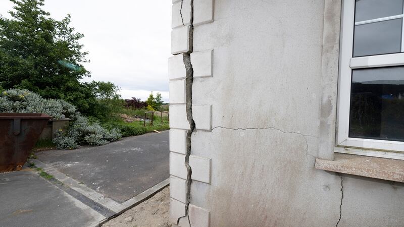 Muscovite mica has led to apparent defects in building blocks used in at least 5,000 homes in the northwest, causing cracks to open up in thousands of buildings. Photograph:  Joe Dunne.