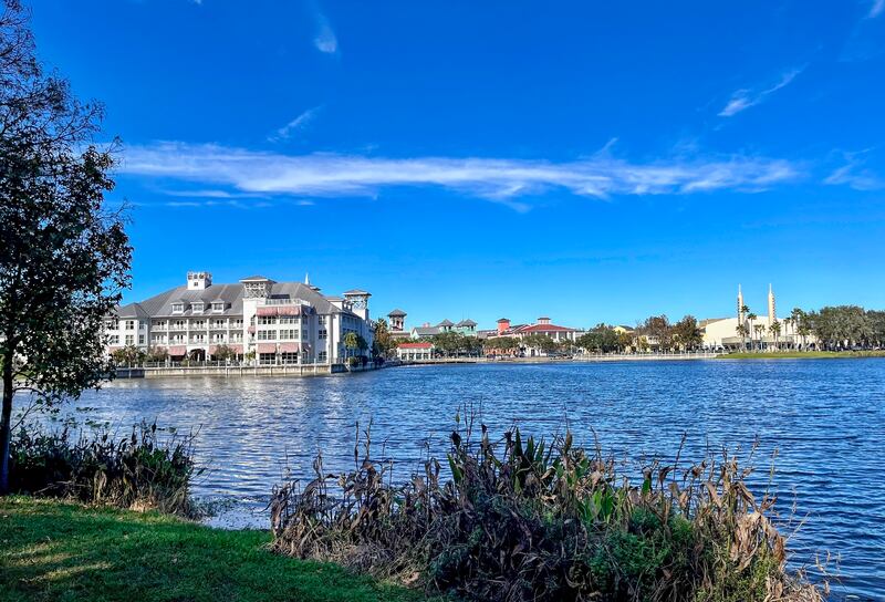 Celebration, Florida town centre, seen from  Lakeside Park. Photograph: Getty Images