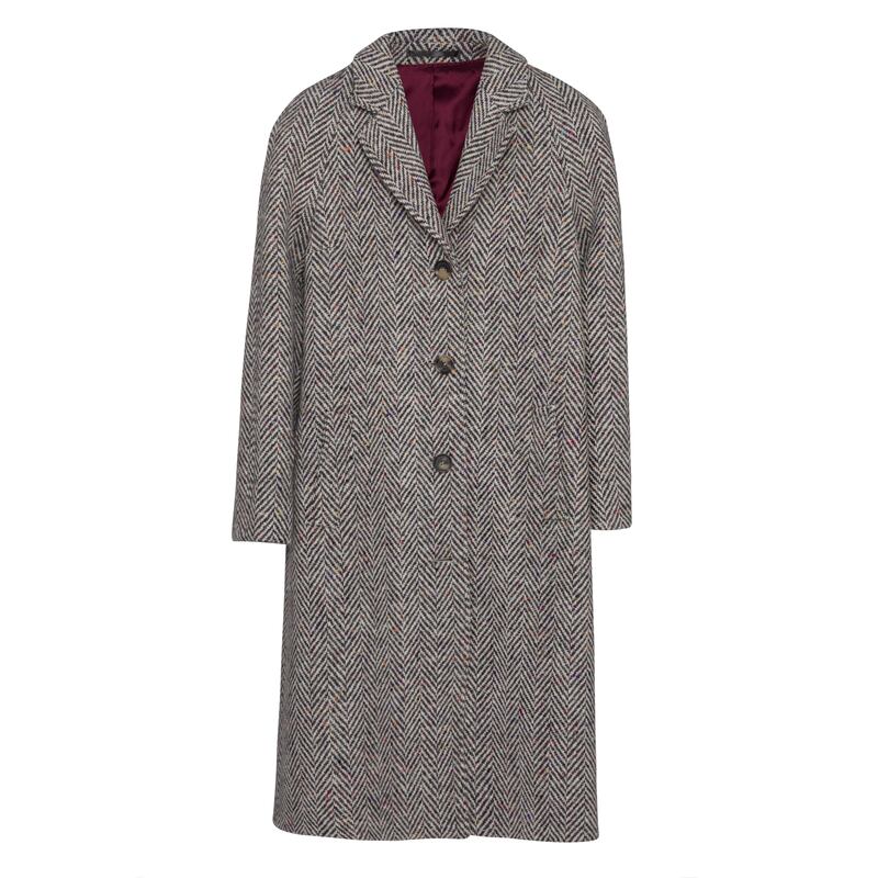 Jessica Donegal tweed coat in charcoal grey and white herringbone, €695, Magee. Photograph: Suzy McCanny Photography