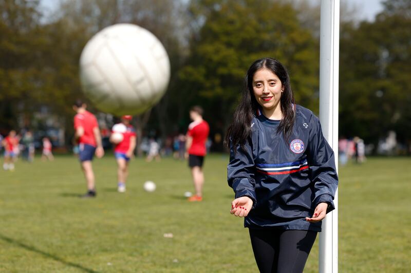 Cristina Santoyo has made lots of friends through GAA. Photograph: Nick Bradshaw/The Irish Times