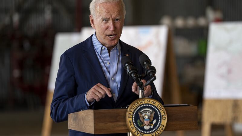 Joe Biden in California: “Scientists have been warning us for years that extreme weather is going to get more extreme. We’re living it in real time.” Photograph: David Paul Morris/Bloomberg