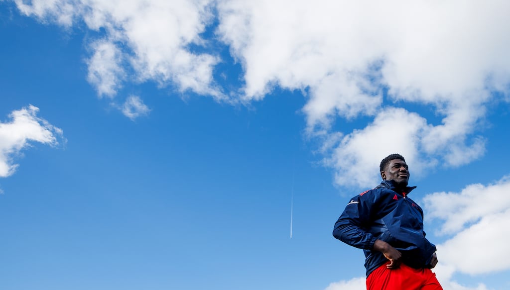 Munster's Edwin Edogbo. Photograph: James Crombie/Inpho