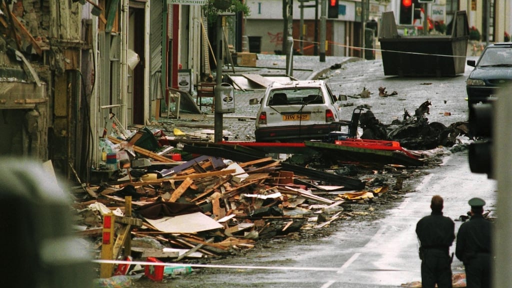 The aftermath of the Omagh bombing in August 1998. Photograph: Frank Miller