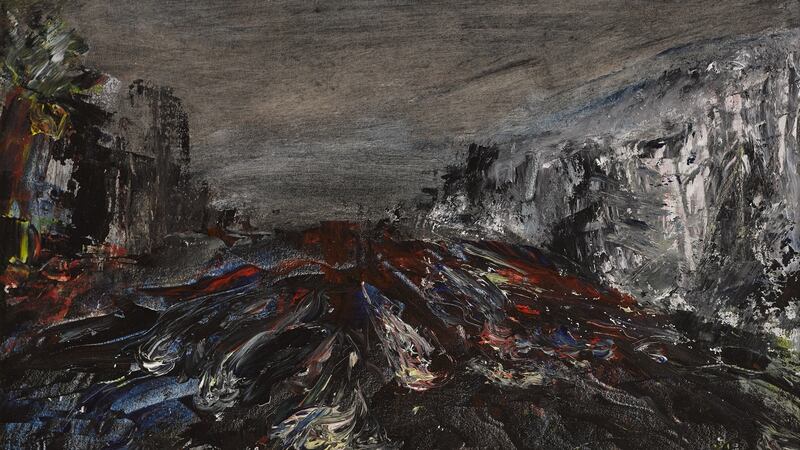 A painting of Dublin’s river Dodder in flood  by Jack B Yeats