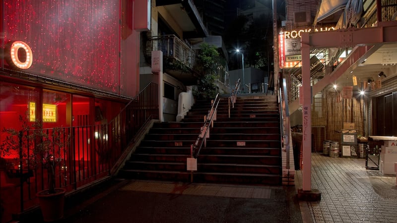 Empty streets in Shibuya Ku, a major commercial and business centre in Tokyo on March 10th, 2020. Photograph: The New York Times