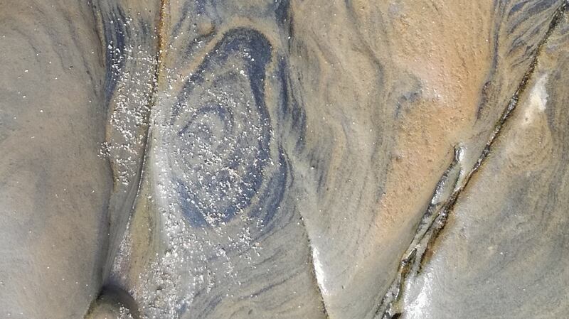 Sandstone rock spotted at Spanish Point, Co Clare.