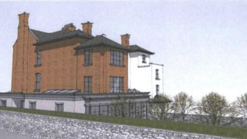An artist’s impression of the side of the proposed renovated home of Brian O’Driscoll and Amy Huberman.