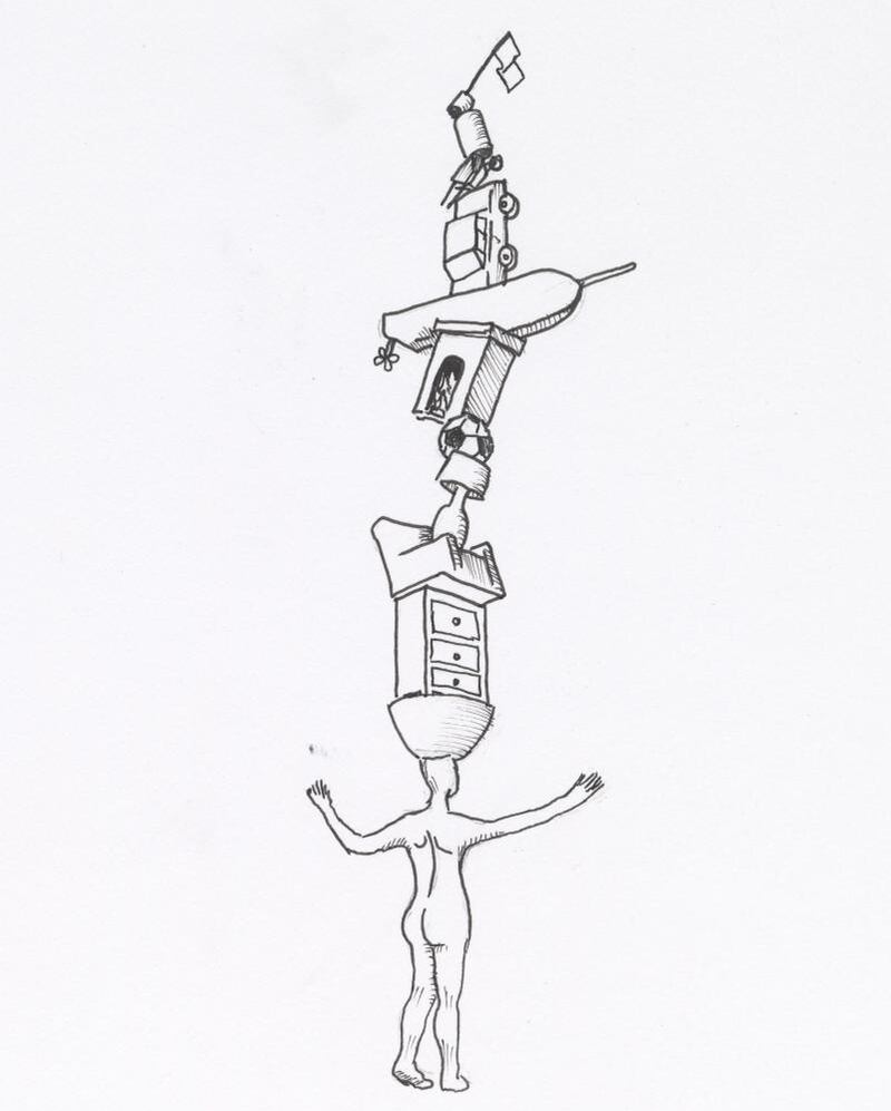 ‘That’s how it feels sometimes’ ... A Balanced Life. Illustration: David Byrne, courtesy Pace Gallery