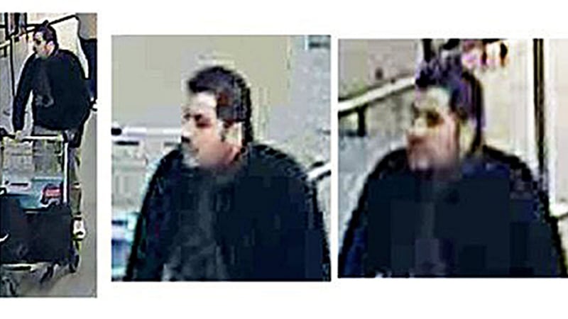 Handout CCTV stills issued by the Belgian Federal Police of one of three men believed to be connected with the Brussels attacks on Tuesday.  Photograph: PA