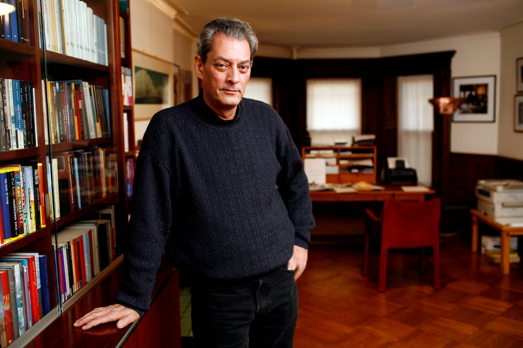 Paul Auster at his home in Brooklyn, New York (Photograph: Timothy Fadek/Corbis via Getty Images