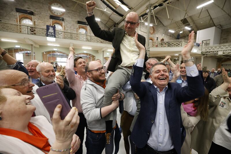 I mean, seriously, have you ever seen a more delighted Minister for Public Expenditure than Paschal Donohoe in this pic?  Photograph Nick Bradshaw
