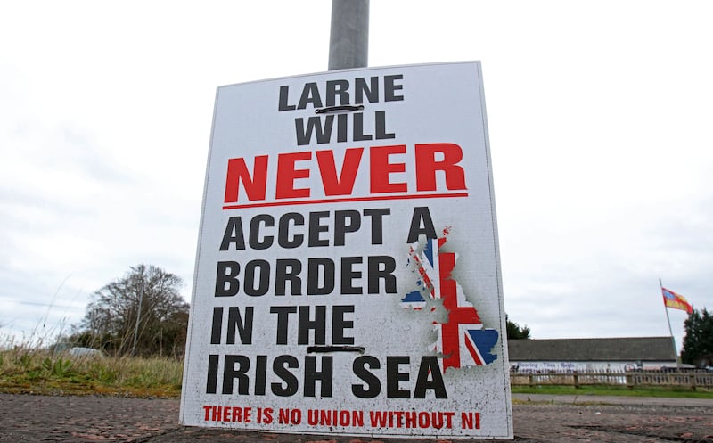 'Notably, in many ways, roles have been reversed one hundred years on, with nationalists seeking no return to a hard land border, while many unionists now prefer a land border to the Irish Sea border imposed under the Northern Ireland Protocol and Windsor Framework.' Photograph: Paul Faith/AFP/Getty