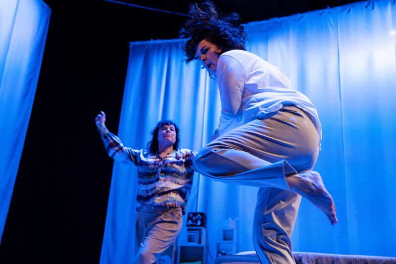 In Two Minds: Karen McCartney and Pom Boyd in Joanne Ryan's play, directed by Sarah Jane Scaife. Photograph: Fishamble