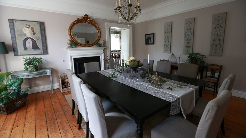 The dining room of Donaguile House in Castlecomer, Co Kilkenny. Photograph: Laura Hutton/The Irish Times