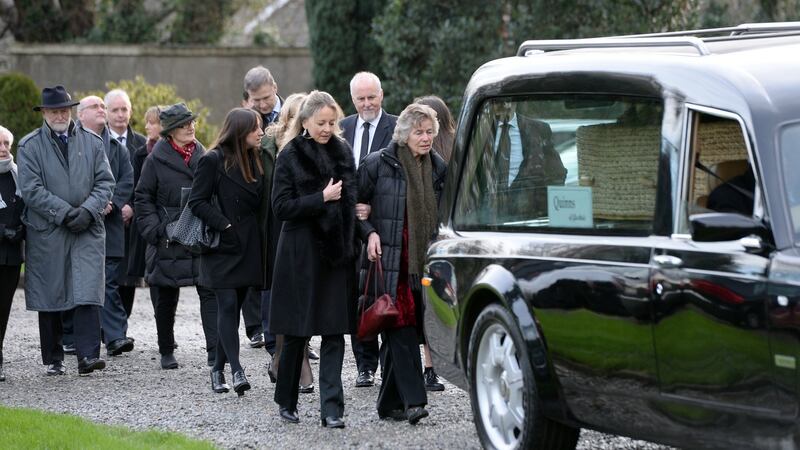 Mourners attend the funeral of  Wesley Burrowes at  Christ Church in Bray Co Wicklow. Photograph: Eric Luke/The Irish Times