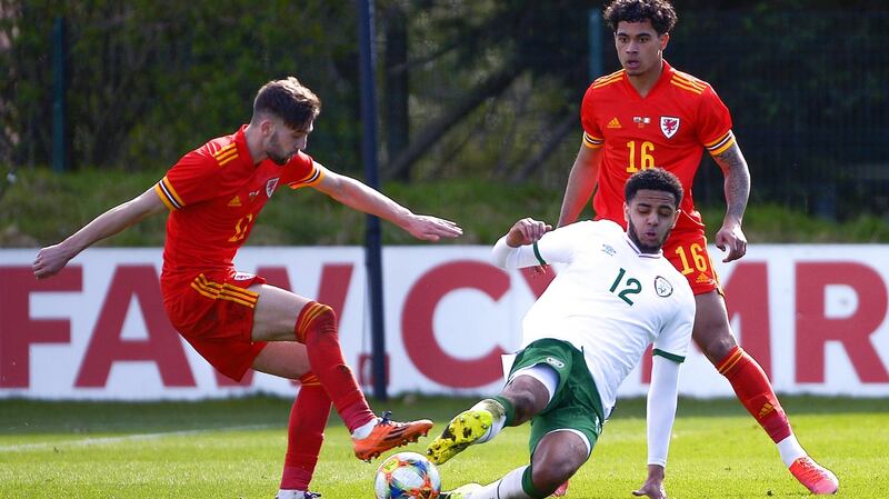 Ireland’s Andrew Omobamidele in action for the under-21s recently. Photo: Andrew Dowling/Inpho