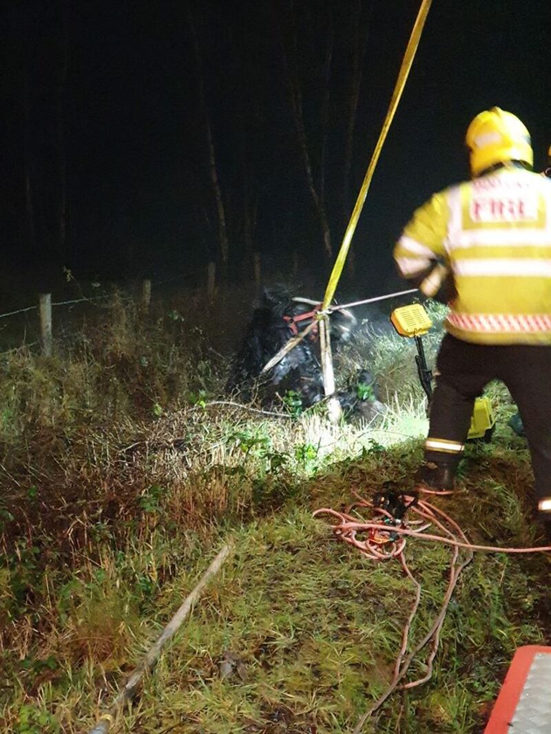 The operation was carried out in “desperate weather conditions”, according to the charity. Photograph: An Garda Síochána/Facebook